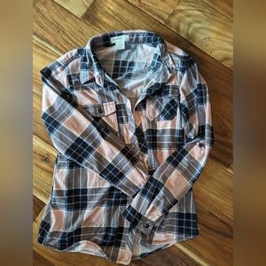 Girls Pink Flannel, Size 12
